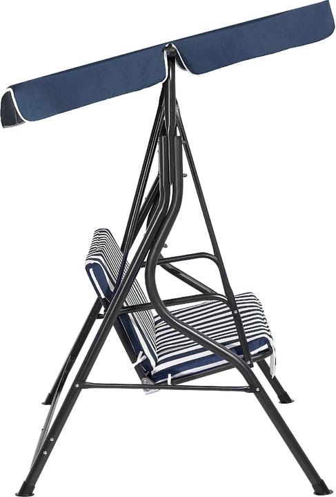 Actual product image Beliani Hollywood Swing Sun Canopy Blue / White CHAPLIN