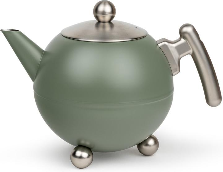 Bredemeijer - Theepot Bella Ronde 1,2L Legergroen - dubbelwandig (101019) (1.20 l)