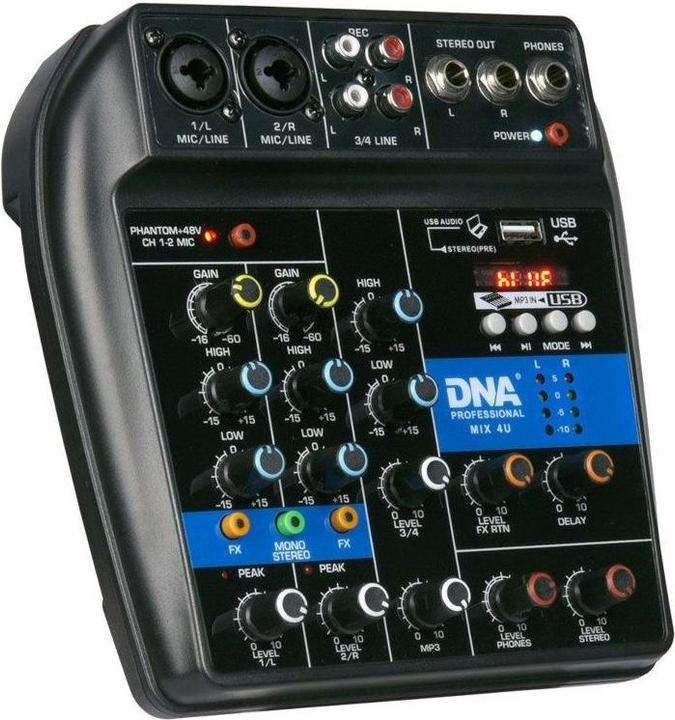 Actual product image DNA MIX 4U - Mikser audio USB MP3 Bluetooth analogow