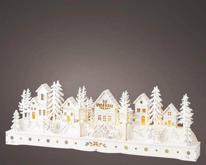 Produktbild Lumineo Winter table decoration with lights, white, battery-operated