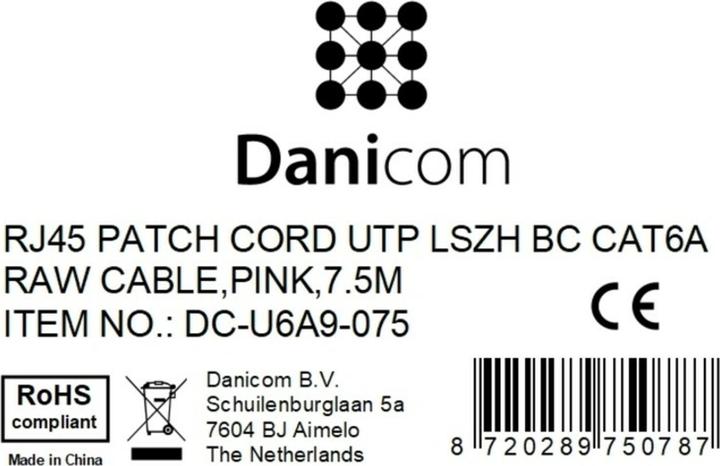 Produktbild Dsit CAT6a Netzwerkkabel 100% Kupfer (U/UTP, CAT6a, 7.50 m)