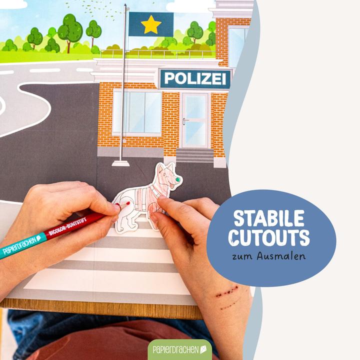 Actual product image Papierdrachen Bastelbox - Abenteuer & Berufe - Set 2