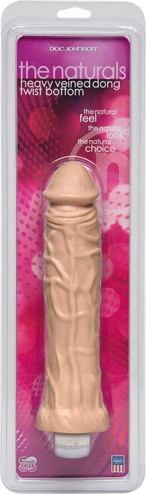 Produktbild Doc Johnson The Naturals - Heavy Veined Dong Twist Bottom