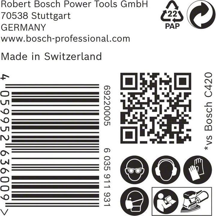 Actual product image Bosch Professional Zubehör EXPERT C470 sandpaper, 102 x 62/93 mm, G 180, 50 pieces (180)