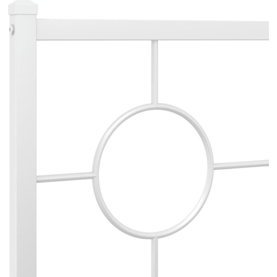 VidaXL, Bett Zubehör, Kopfteil Bett Bettkopfteil Betthaupt Bettrückwand Metall Weiss 80cm (85 x 3 x 91 cm)