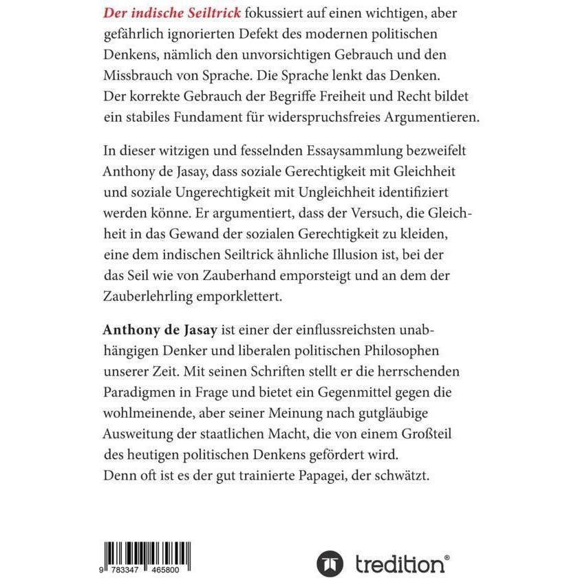 Thumbnail - Der indische Seiltrick, Fachbücher von Anthony De Jasay