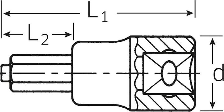 Produktbild Stahlwille Sechskant-Stifteinsatz 1/2" 54IC (12 mm)