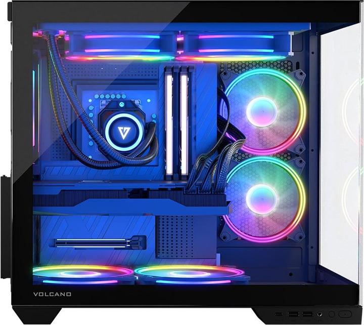 Produktbild Modecom Obudowa Volcano Panorama Apex ARGB 3F czarna (AT-PANORAMA-3F-ARGB-10-000000-0002) (ATX, ITX, mATX)