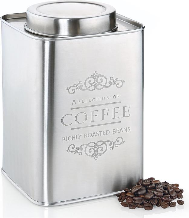 Zassenhaus 067125 Vorratdose Coffee Edelstahl Grau (1 l)