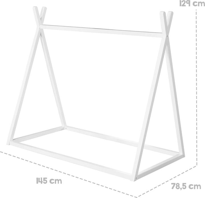 Produktbild Roba Nachhaltige Tipilounge, Tipibett 'Montessori' Weiss (70 x 140 cm)