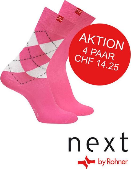 Actual product image Rohner 4erPack Fashion Karo (pack of 4, 35 - 38)