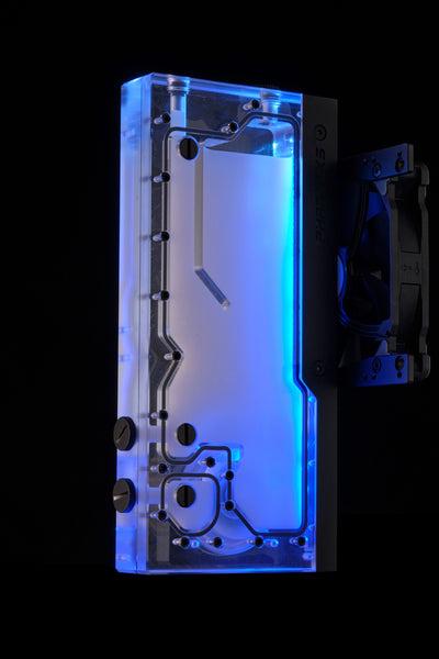 Actual product image Phanteks R260C Reservoir - transparent acrylic backplate, D5, DRGB-LED - black