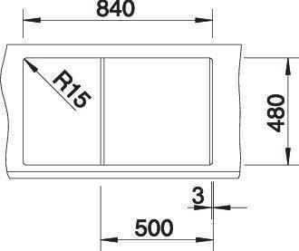 Produktbild Blanco Metra 5 S (86 cm, 50 cm)