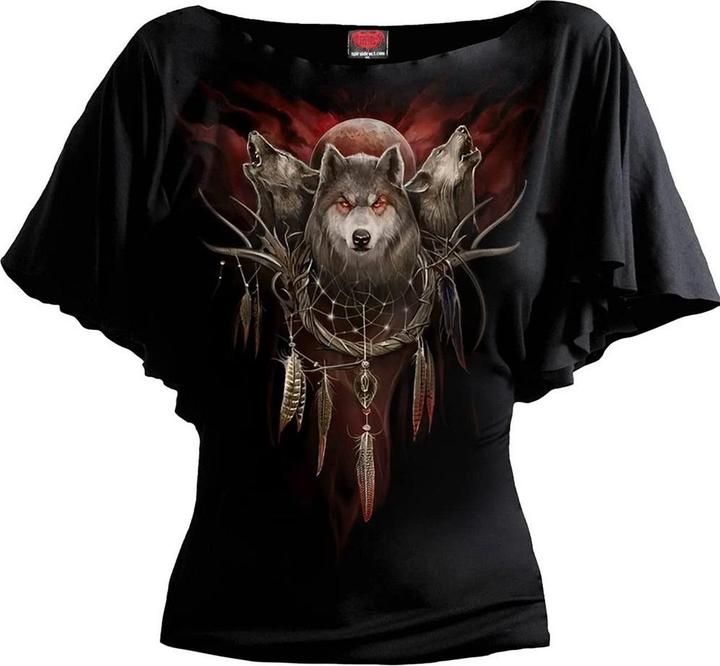 Immagine prodotto Spiral Cry Of The Wolf Top Manica a Pipistrello Donna (3XL)