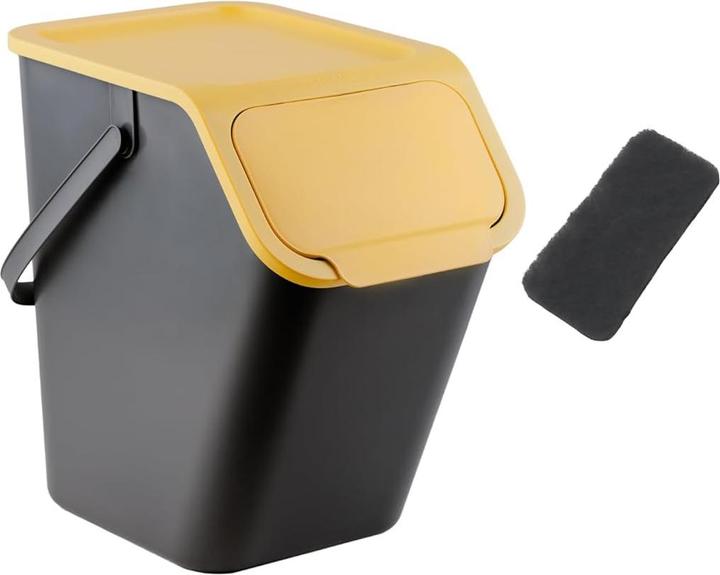 Go Practic Mülleimer mit Click-Function und Kohlefilter (25 l)