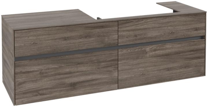 Produktbild Villeroy & Boch Collaro Waschbeckenunterschrank 1600x548x500 mm, 4 Auszüge, für Waschbecken recht