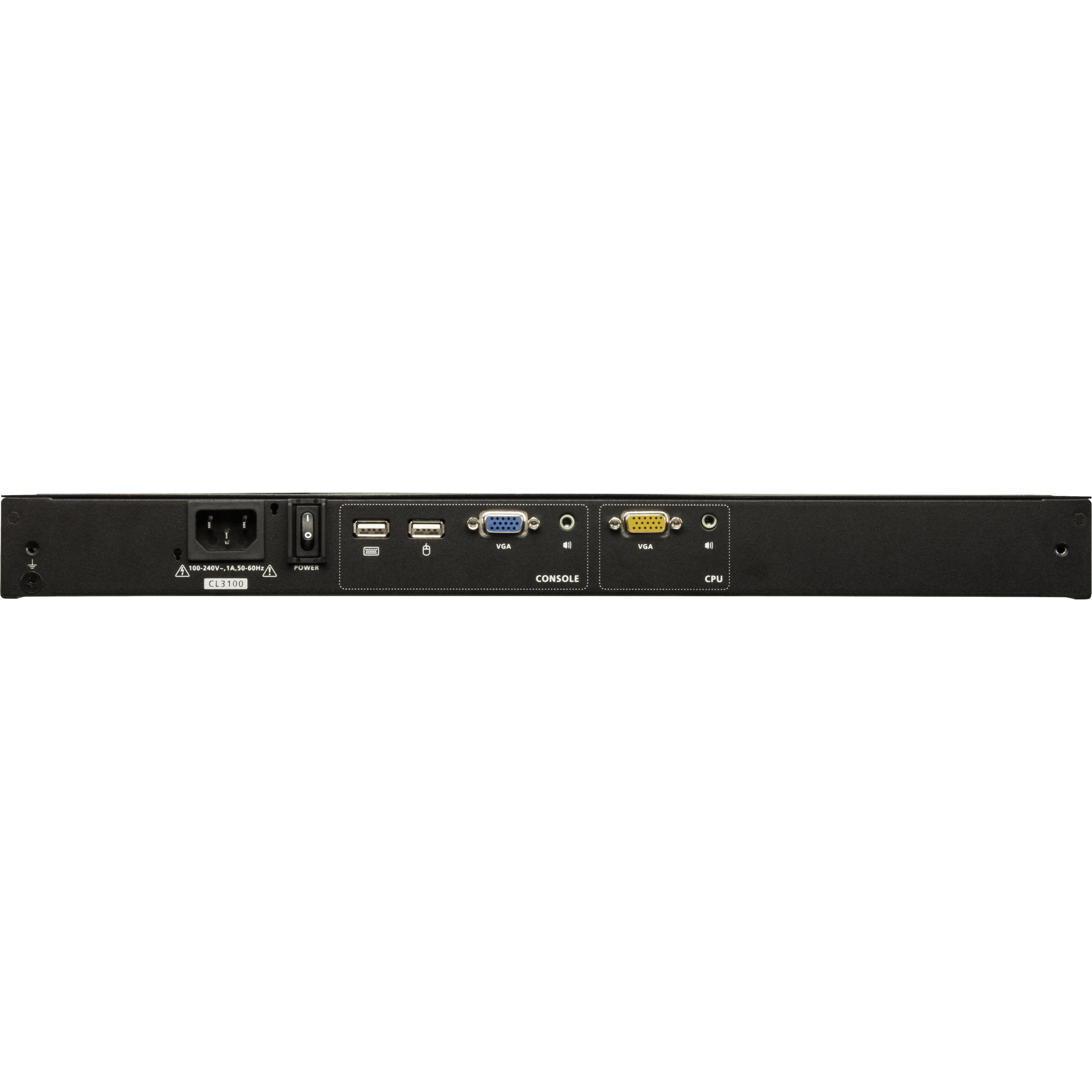 Thumbnail - Aten 1U Short Depth USB VGA Single, KVM Switch, Schwarz