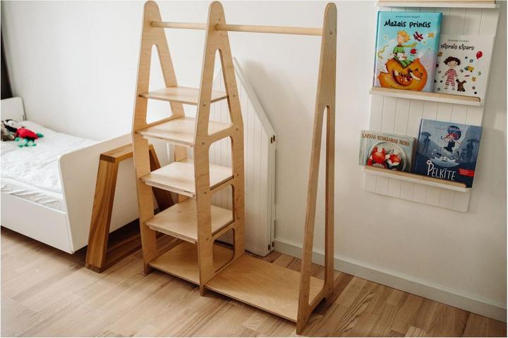 Actual product image Duck Woodworks Children's wardrobe with shelves