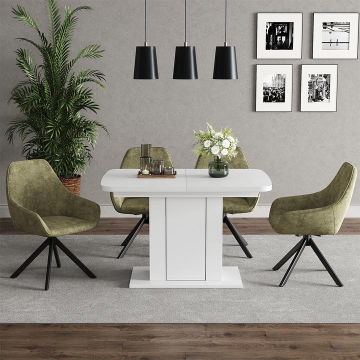 Produktbild Vicco Esstisch Fenaro, Weiss/Weiss, 120 x 80 cm (120 x 80 x 76 cm)