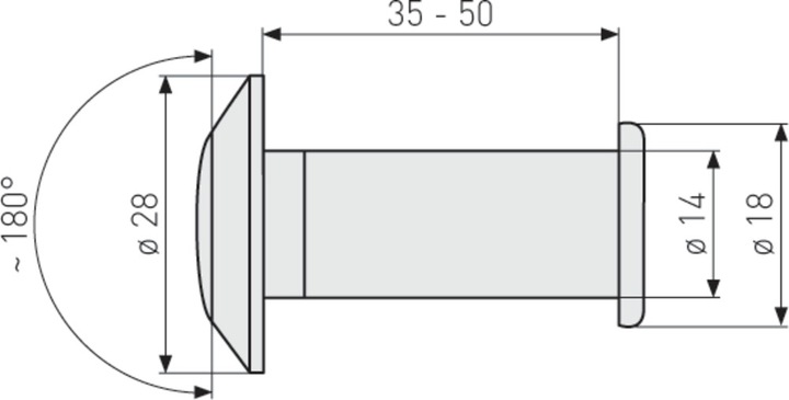 Produktbild Abus 2200 G SB Türspion, gold (Digital)