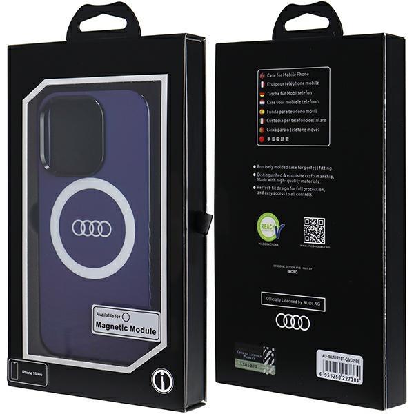 Produktbild Audi IML Big Logo MagSafe Case iPhone 15 Pro 6.1" niebieski/navy blue hardcase AU-IMLMIP15P-Q5/D2-BE (Apple iPhone 15 Pro)