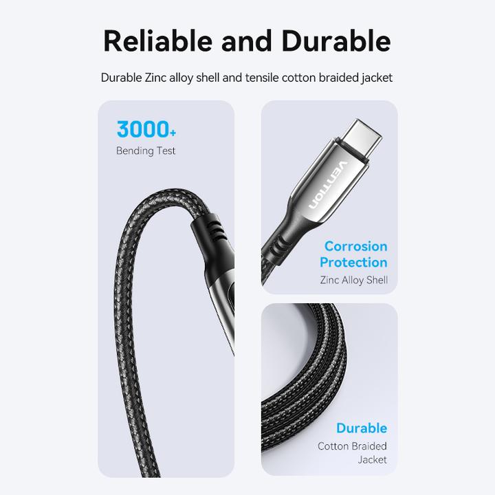 Actual product image Vention Taybav (1.20 m, USB 2.0, 100 W)