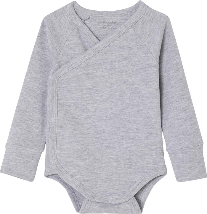 Actual product image Vertbaudet Bio-Kollektion: 5er-Pack mitwachsende Baby Wickelbodys, Langarm (68)
