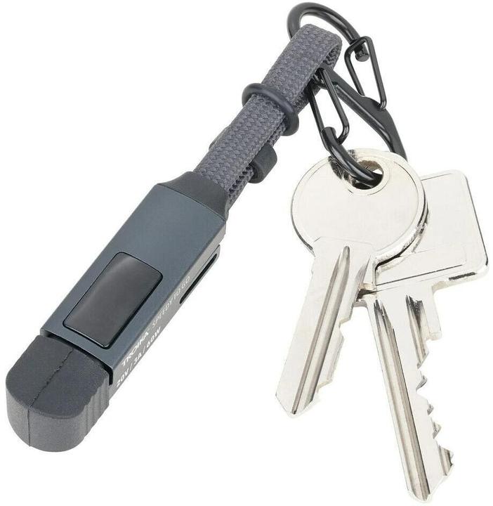 Immagine prodotto Troika SPEEDY TO GO Taschenanhänger mit Ladekabel, titanfarben