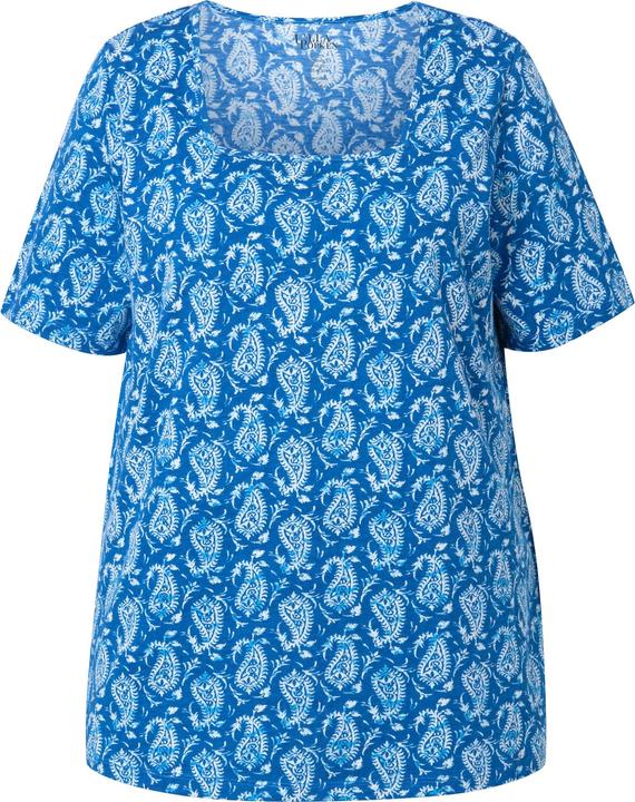 Produktbild Ulla Popken T-Shirt, gemustert, A-Linie, Carree-Ausschnitt, Halbarm (62)