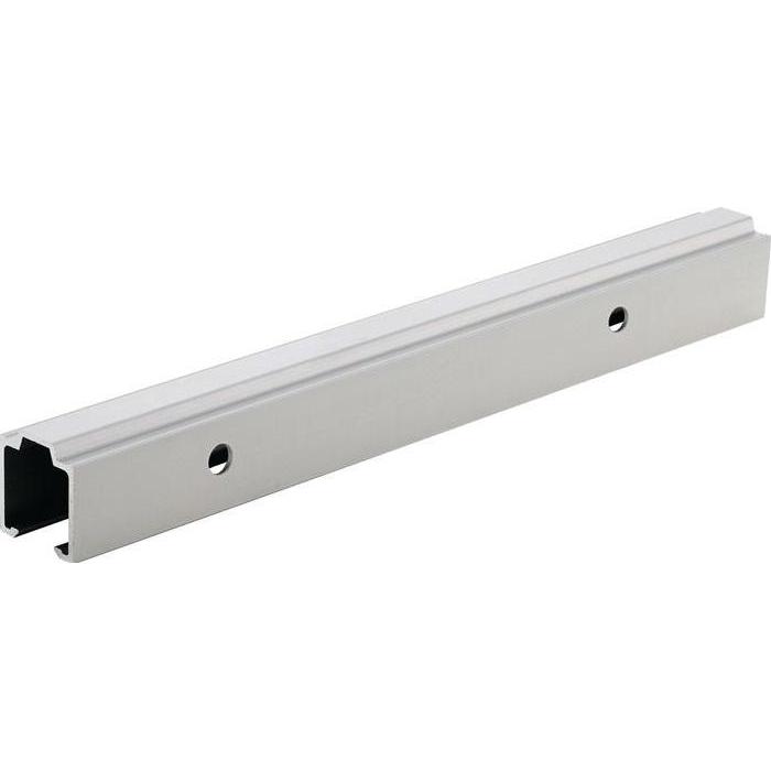 Helm, Türbeschlag + Scharnier, Laufschiene 53/73 Aluminium EV1 eloxiert Lagerlänge 2100 mm Wandmontage
