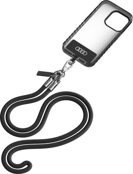 Produktbild Audi uniwersalna smycz do telefonu 120cm 8mm crossbody czarny/black AU-CBL8-R8/D1-BK