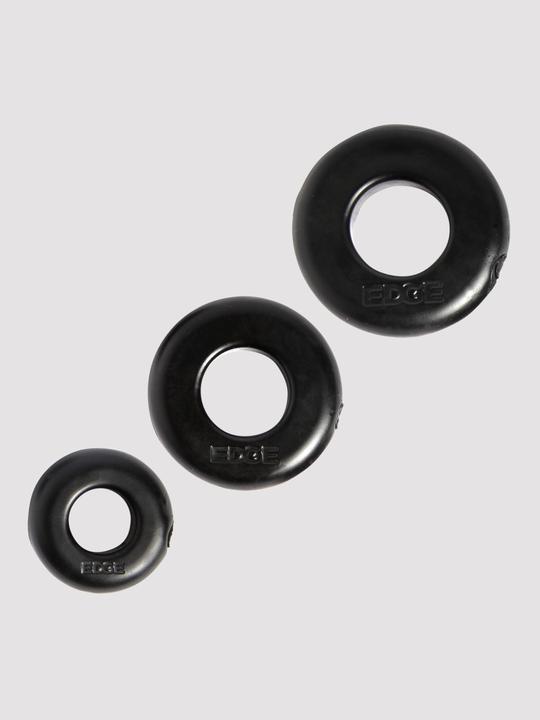 Tracey Cox EDGE Supreme Endurance Triple Stamina Ring Set (3 Pack) (Black)