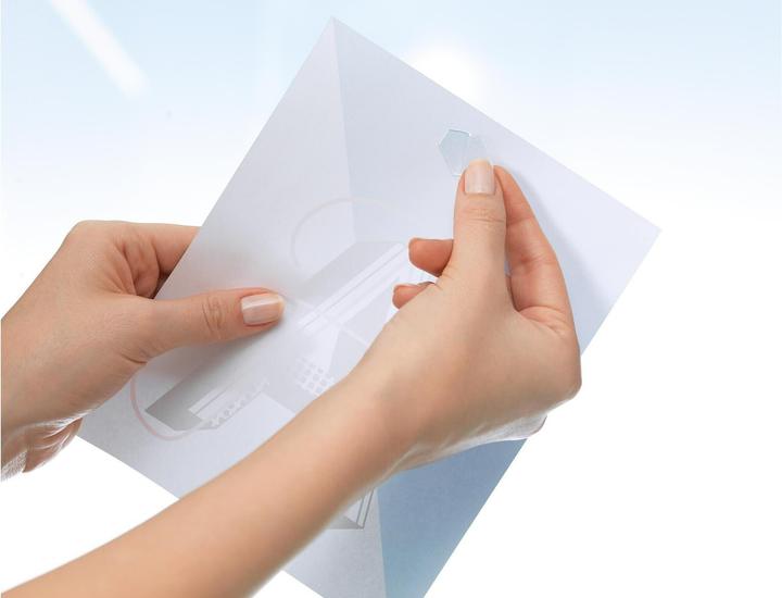 Actual product image tesa TACK double-sided adhesive pads, transparent adhesive strips