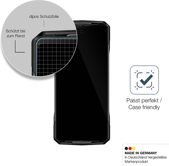 Actual product image Dipos Anti-Shock Screen Protector Clear (1 Piece, Doogee N40 Pro)