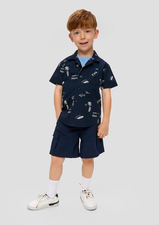 Immagine prodotto s.Oliver Hemd Kurzarmhemd mit maritimem Allover-Print (98)