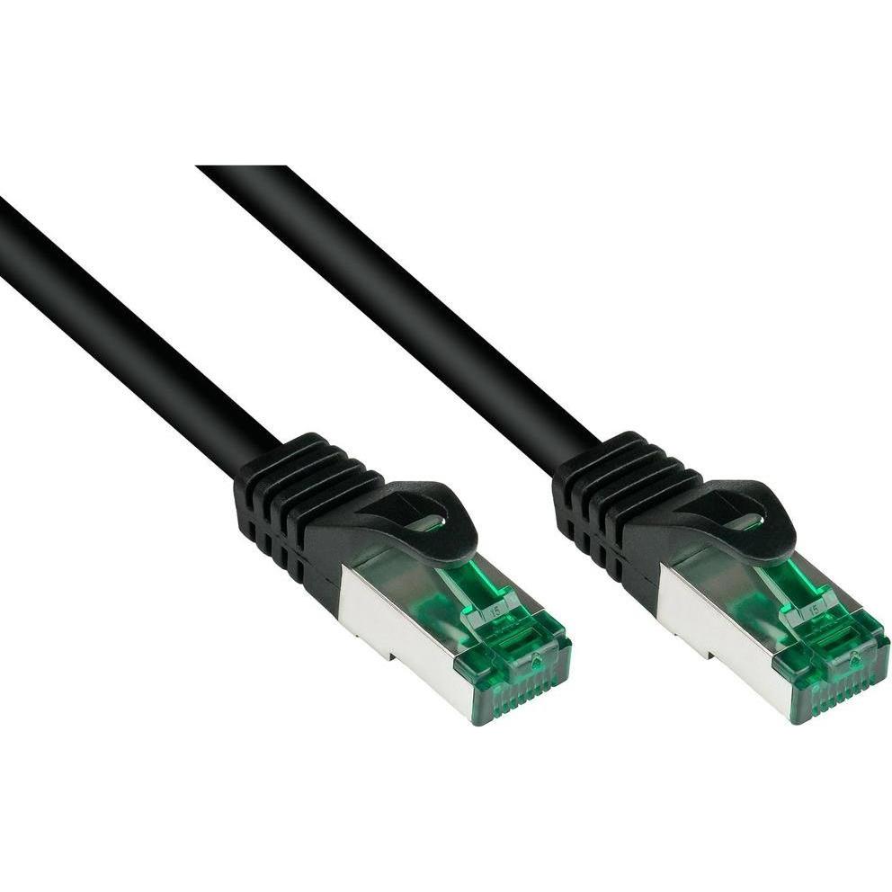 Good Connections GC 8062-H075S Cat.6a Outdoor-Patchkabel 7.5 m schwarz (S/FTP, CAT6a, 7.50 m), Netzwerkkabel