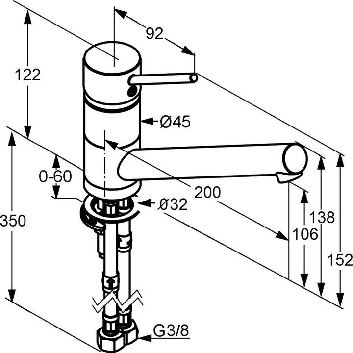 Produktbild Kludi Spültisch-Einhandmischer SCOPE DN 15 chrom