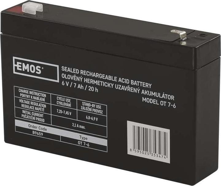Produktbild Emos Wartungsfreier Blei-Akku 6 V/7 Ah (6 V, 7 Ah)