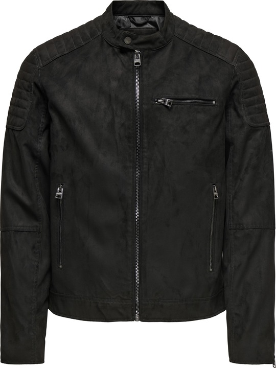 Only & Sons Onsgus Faux Suede Racer Jacket Otw Noos