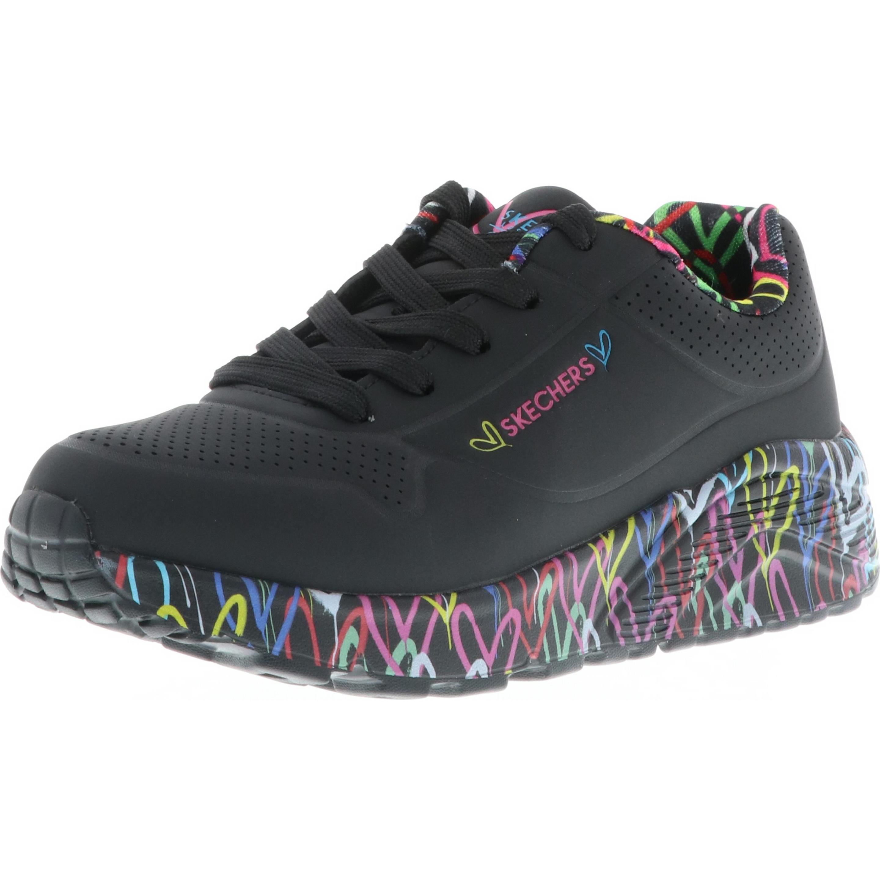 Skechers, Mädchen, Sneaker, Uno Lite, Schwarz, (34)