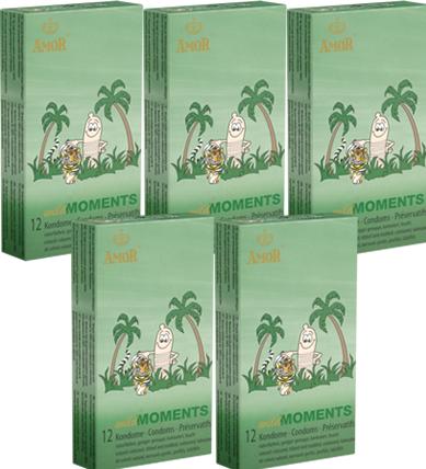 Amor Wild Moments - 60 Konturierte Kondome für Mehr Spass (60 Stk.)