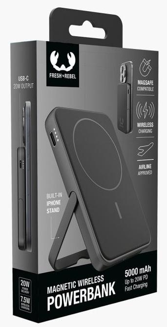 Actual product image Fresh'N Rebel Magnetic Wireless Powerbank (5000 mAh, 20 W, 19.25 Wh)