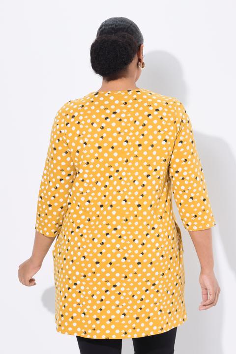 Produktbild Ulla Popken Longshirt, Punkte, A-Linie, Rundhals, 3/4-Arm (58)