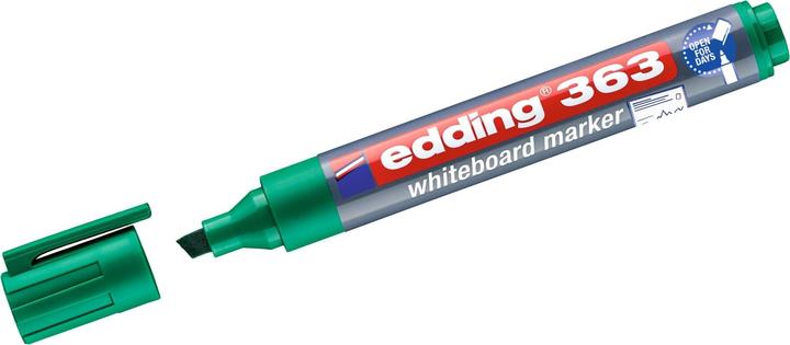 Actual product image Edding 363 Whiteboard marker - green - 10 whiteboard pens - wedge tip 1-5 mm - board marker wipeable (10 x)