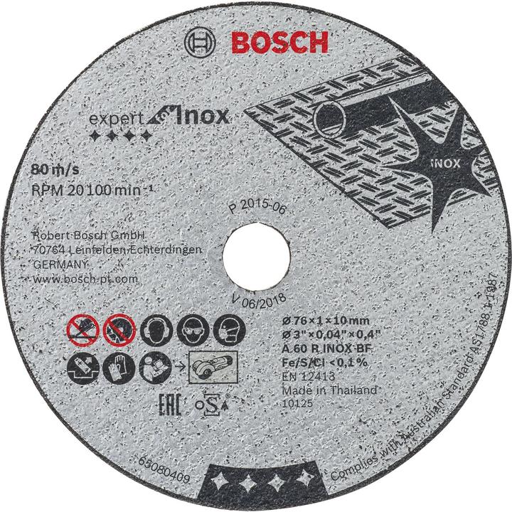 Bosch Professional Zubehör PRO Stainless Steel and Metal Trennscheibe, 76 x 1 x 10 mm