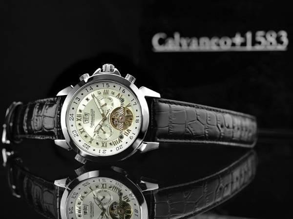 Produktbild Calvaneo 1583 Astonia Black Russian Diamond Automatic (Uhr mit Schmuckstein, 44 mm)