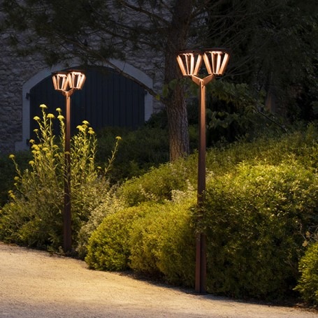Image du produit Les Jardins Metro Lampadaire solaire Double sans fil 500 lumens (500 lm)