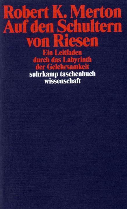 Produktbild Auf den Schultern von Riesen (Deutsch, Robert K. Merton, 2004)