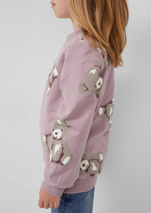 Produktbild s.Oliver Sweatshirt Kuscheliges Sweatshirt mit All-over-Print (140)