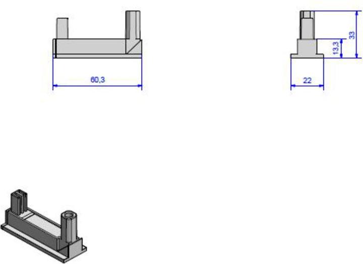 Actual product image Bachmann DESK2 Adhesive base RAL9005 Black 2 pcs.